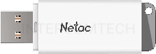 Флеш Диск Netac U185 8Gb <NT03U185N-008G-20WH>, USB2.0, с колпачком, пластиковая белая