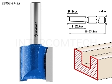 Фреза пазовая прямая ПРОФЕССИОНАЛ (24х25х57.5 мм; хвостовик 8 мм) Зубр 28753-24-25