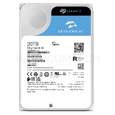 Жесткий диск Seagate SkyHawk AI ST20000VE002 20TB, 3.5, 7200 RPM, SATA-III, 512e, 256MB, для систем видеонаблюдения