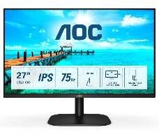 Монитор 27 AOC Value Line 27B2DA/01 черный IPS LED 16:9 DVI HDMI M/M матовая 250cd 178гр/178гр 1920x1080 D-Sub FHD 3.6кг