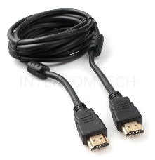 Кабель HDMI Cablexpert CCF2-HDMI4-10, 3м, v2.0, 19M/19M, черный, позол.разъемы, экран, 2 ферр кольца, пакет