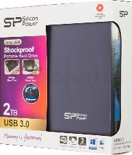 Внешний жесткий диск Silicon Power USB 3.0 2Tb A80 Armor 2.5 синий