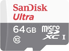 Флеш карта microSD 64GB SanDisk microSDXC Class 10 Ultra UHS-I 100MB/s