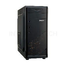 Корпус Exegate EX281257RUS Miditower ExeGate EVO-8207 Black-Red light, ATX, <700NPX>,  1*USB+1*USB3.0, HD Audio