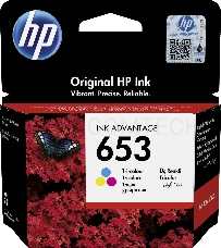 Картридж HP 653 струйный трёхцветный (200 стр)