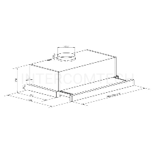 Вытяжка встраиваемая LEX HUBBLE 500 INOX  570м3/час LED лампы