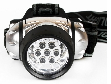 Фонарь ULTRAFLASH LED5351  налобн металлик 7led 3 реж 3xr03 пласт коробка