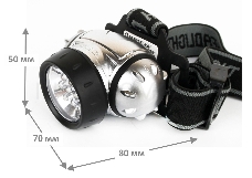 Фонарь ULTRAFLASH LED5351  налобн металлик 7led 3 реж 3xr03 пласт коробка