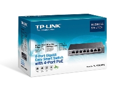 Коммутатор TP-LINK  SMB TL-SG108PE Easy Smart гигабитный 8-портовый коммутатор с 4 портами PoE