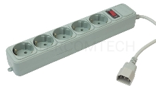 Сетевой фильтр PC Pet AP01006-E-GR 1.8м (5 розеток) серый