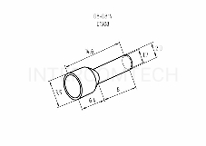 Наконечник штыревой втулочный изолированный F-8 мм 1.5 мм² (НШВи 1.5-8) черный REXANT
