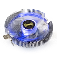 Кулер ExeGate EX286146RUS Wizard EE91-BLUE (Al, LGA775/1150/1151/1155/1156/1200/AM2/AM2+/AM3/AM3+/AM4/FM1/FM2/754/939/940, TDP 75W, Fan 90mm, 2200RPM, Hydro bearing, 3pin, 22db, 215г, голубая подсветка, с термопастой, на защелках, Retail color box)