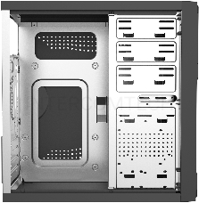Корпус с блоком питания Foxline 450Вт. Сase Forza mATX, 450W, 2xUSB2.0, Black, w/o FAN, 12 cm fan PSU, power cord