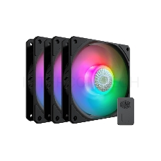 Вентиляторы для корпуса 1 Ватт Cooler Master MASTERFAN SICKLEFLOW, 120mm, 4-Pin (PWM), ARGB, 3 pcs + ARGB Controller