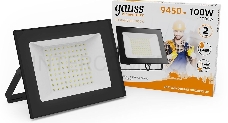 Прожектор светодиодный GAUSS 613527100  LED 100W 6700lm IP65 3000К черный 1/14