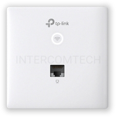 Точка доступа TP-Link Omada AC1200 wireless MU-MIMO Gigabit wall-plate Access Point, 1 Gigabit downlink port, 1 gigabit uplink port, 802.3af/at PoE in, wall plate mounting, support standalone mode and controlled by Omada SDN controller (Software/hardware/