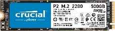 Накопитель SSDCrucial P2 SSD 500GB, M.2 (2280), PCIe Gen 3.0, NVMe, R2300/W940, 150 TBW