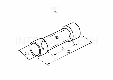 Соединительная гильза изолированная L-26 мм 1.5-2.5 мм² (ГСИ 2.5/ГСИ 1,5-2,5) синяя REXANT