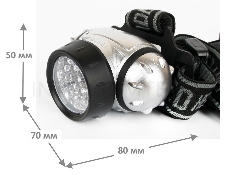 Фонарь ULTRAFLASH LED5353  налобн металлик 19led 4 реж 3xr03 пласт коробка