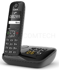 Р/Телефон Dect Gigaset AS690A RUS черный автооветчик АОН