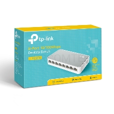 Коммутатор TP-Link SOHO   TL-SF1008D Коммутатор 8-port 10/100M mini Desktop Switch, 8 10/100M RJ45 ports, Plastic case