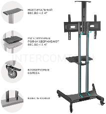 Мобильная стойка ONKRON TS1551 BLACK