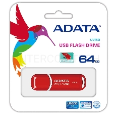 Флеш Диск 64GB ADATA UV150, USB 3.0, Красный
