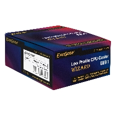 Кулер ExeGate EX286146RUS Wizard EE91-BLUE (Al, LGA775/1150/1151/1155/1156/1200/AM2/AM2+/AM3/AM3+/AM4/FM1/FM2/754/939/940, TDP 75W, Fan 90mm, 2200RPM, Hydro bearing, 3pin, 22db, 215г, голубая подсветка, с термопастой, на защелках, Retail color box)