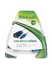Кабель AM/Com port 9pin 1.2м  Aopen/Qust адаптер USB -> RS232, DE9P (добавляет в систему новый COM порт), ACU804