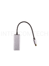 Кабель-переходник USB 3.1 Type-C -->RJ-45 1000Mbps Ethernet, Aluminum Shell, 0.15м VCOM <DU320M>