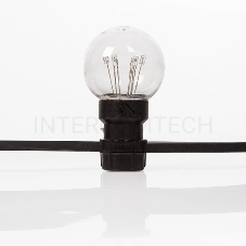 Гирлянда LED Galaxy Bulb String 10м, черный КАУЧУК, 30 ламп*6 LED МУЛЬТИ, влагостойкая IP65