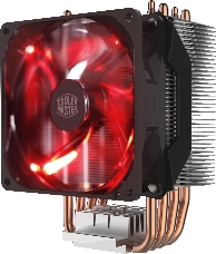 Кулер Cooler Master Hyper H410R, 600-2000 RPM, 100W, 4-pin, Red LED fan, Full Socket Support