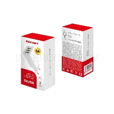 Сетевое зарядное устройство REXANT 3 x USB, 5V, 3 А + 1 А + 1 А, белое