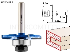 Фреза ЗУБР 28757-50.8-4  горизонтально-пазовая d= 50.8мм высота-4мм хв.-8мм d-22мм профессионал