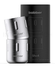 Набор термопосуды Bobber Shot-100 0.1л. серебристый тубус (SHOT-100/MATTE)