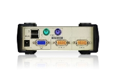 Переключатель ATEN KVM Switch  CS82U-AT KVM-переключатель, VGA/SVGA+KBD+MOUSE, 1> 2 блока/порта/port PS2/USB, с KVM-шнурами PS2/USB 2х1.2м