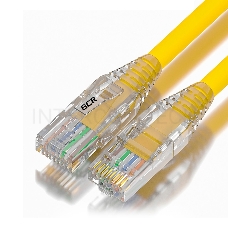 Патч-корд GCR 1.5m LSZH UTP кат.5e, желтый, коннектор ABS, 24 AWG, ethernet high speed 1 Гбит/с, RJ45, T568B, GCR-52616