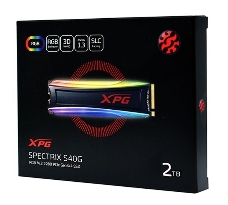 Твердотельный накопитель ADATA SPECTRIX S40G RGB SSD 2TB, 3D TLC, M.2 (2280), PCIe Gen 3.0 x4, NVMe, R3500/W1900, TBW 1280