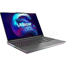 Ноутбук Lenovo Legion 7 16IAX7 16(2560x1600 IPS)/Intel Core i7 12800HX(2Ghz)/16384Mb/512SSDGb/noDVD/Ext:nVidia GeForce RTX3070Ti(8192Mb)/Cam/BT/WiFi/99WHr/war 1y/2.53kg/storm grey/noOS + 300W, RU kbd