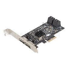 Контроллер ExeGate EXE-504 PCI-E 2.0, SATA3 RAID, 4 int+2 ext (OEM)