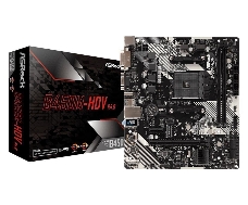 Материнская плата ASRock B450M-HDV R4.0 Soc-AM4 AMD B450 2xDDR4 mATX AC`97 8ch(7.1) GbLAN RAID+VGA+DVI+HDMI