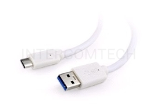 Кабель USB Cablexpert CCP-USB3-AMCM-1M-W, USB3.0 AM/USB Type-C, 1м, белый, пакет