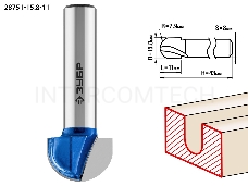 Фреза пазовая галтельная ЗУБР 15.8x11мм, радиус 7.9мм