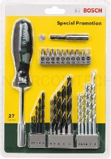 Набор сверл/бит Bosch  2607017201 -27 + ручная отвертка