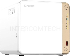 Сетевое хранилище channel QNAP TS-462-2G NAS 4 HDD trays, 2 x M.2 NVMe PCIe Gen 3 x1, 2-core Intel Celeron N4505  2.9 GHz, 2 GB RAM (1 x 2GB) up to 16 GB (2 x 8GB), 1x2.5 Gigabit Ethernet , Slot PCIe Gen 3 x2, 2 USB 3.2 Gen 2 (10Gbps) Port, 2xUSB USB 2.0 