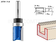 Фреза пазовая прямая с верхним подшипником ЗУБР 19x26мм, хвостовик 8мм