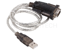 Переходник ORIENT Кабель-адаптер  USS-101N, USB Am to RS232 DB9M (chipset Prolific PL2303RA), 0.8м, крепеж разъема - винты,  с поддержкой Win8 /8,1   