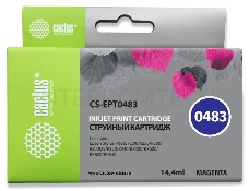 Картридж струйный Cactus CS-EPT0483 пурпурный для Epson Stylus Photo R200/ R220/ R300 (14,4ml)