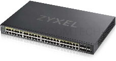 Коммутатор ZYXEL GS1920-48HPv2 Hybrid Smart switch PoE+ Zyxel Nebula Flex, 44xGE PoE+, 4xCombo (SFP/RJ-45 PoE+), 2xSFP, budget PoE 375W, Standalone / cloud management