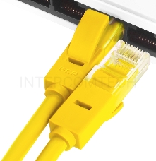 Патч-корд Greenconnect Патч-корд UTP прямой 1 m AWG24 кат.5е,  RJ45,  медь, литой (Желтый), пластик пакет (GCR-LNC02-1.0m)